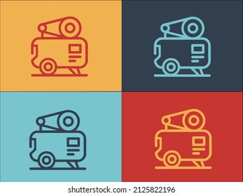 Air Compressor Equipment Logo Template, Simple Flat Icon Of equipment,machine,compressor