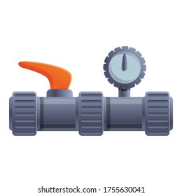 Air compressor gauge icon. Cartoon of air compressor gauge vector icon for web design isolated on white background