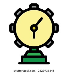 Symbol für Luftkompressoranzeige. Umriss Luftkompressor Manometer Vektorsymbol Farbe flach einzeln