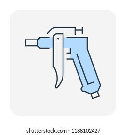 Air compressor gun icon design, editable stroke.