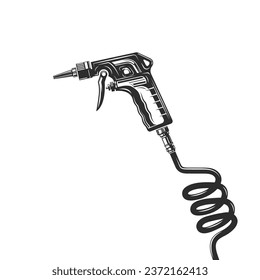 air compressor gun icon vector element web design template 