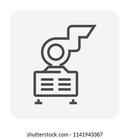 Air compressor icon, 64x64 perfect pixel and editable stroke.