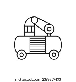 Luftkompressorsymbol-Design. einzeln auf weißem Hintergrund. Vektorgrafik