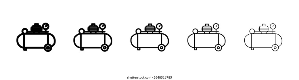 Air compressor icon filled flat sign concept for web design.