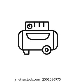 Air compressor icon isolated on white background
