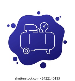 air compressor icon in line design