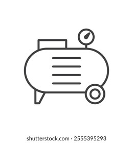 Air compressor icon. line style vector icon.