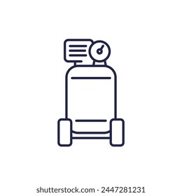 air compressor icon, line vector