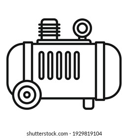 Air compressor icon. Outline air compressor vector icon for web design isolated on white background