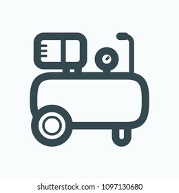 Air compressor icon, portable electric air compressor vector icon