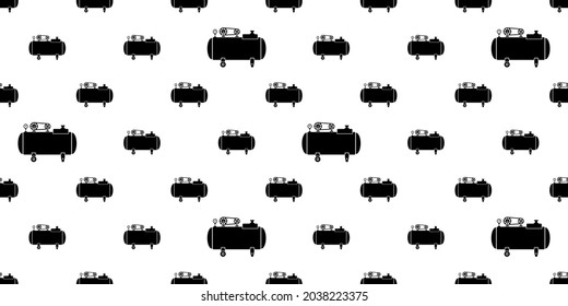 Air Compressor Icon Seamless Pattern Vector Art Illustration