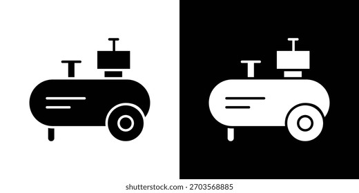 Air compressor icon symbol logo. Graphic template.