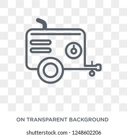 Air compressor icon. Trendy flat vector Air compressor icon on transparent background from Construction collection. High quality filled Air compressor symbol use for web and mobile