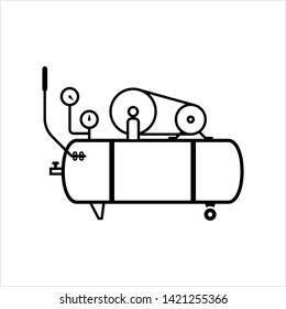 Air Compressor Icon Vector Art Illustration