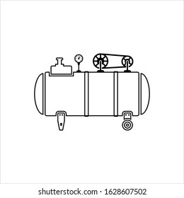 Air Compressor Icon Vector Art Illustration