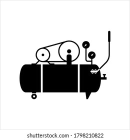 Air Compressor Icon Vector Art Illustration