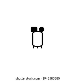 air compressor logo icon design with black colour