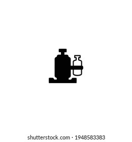 air compressor logo icon design with black colour