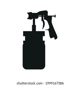Air compressor object icon on white background