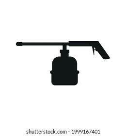 Icono de objeto del compresor de aire sobre fondo blanco