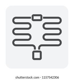 Air compressor part icon, black color.