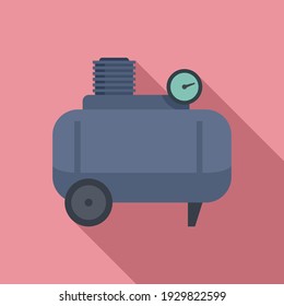 Air compressor pneumatic icon. Flat illustration of air compressor pneumatic vector icon for web design