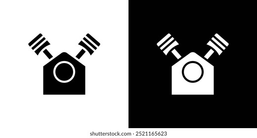 Air compressor pump icon Flat fill set collection