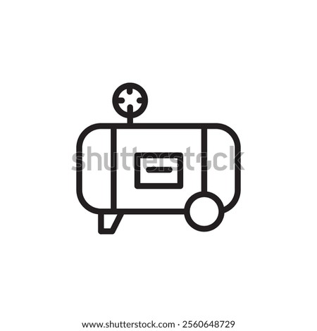 Air compressor pump icon Outline vector for web ui