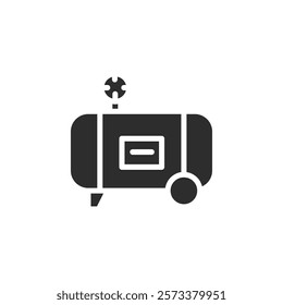 Air compressor pump icon web design in vector