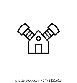 Air compressor pump logo sign vector outline