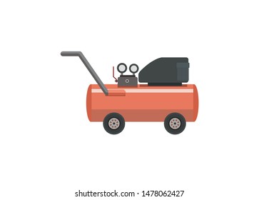 Air compressor simple flat illustration.
