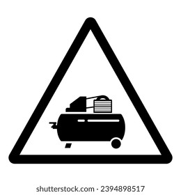 Air Compressor Symbol Sign,Vector Illustration, Isolate On White Background Label. EPS10