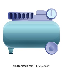 Air compressor unit icon. Cartoon of air compressor unit vector icon for web design isolated on white background