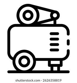 Air compressor unit icon. Outline air compressor unit vector icon for web design isolated on white background