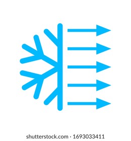 Air con vector icon isolated on white background
