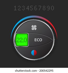 Air condition control with editable lcd screen