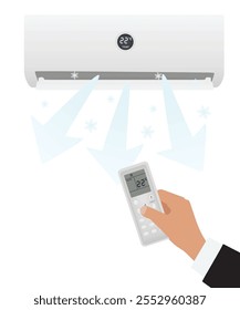 Kühlung der Klimaanlage. Vektorgrafik