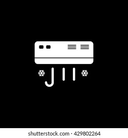 Air Condition Icon On Black Background