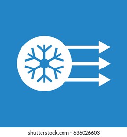 Air Condition Icon On Blue Background