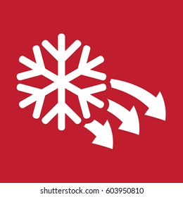 Air condition icon on red background