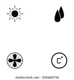 air condition icon set