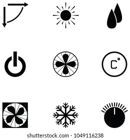 air condition icon set