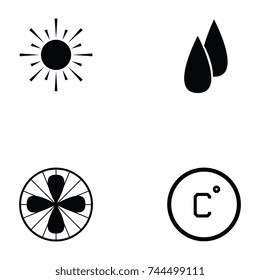 air condition icon set