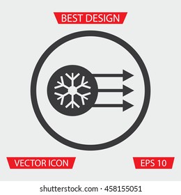 Air Condition Icon - Vector illustration of air condition, snowflake, cooling icon. 