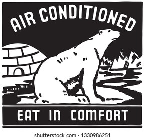 Air Conditioned - Retro Ad Art Banner