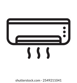 Air conditioner blowing cool air, suitable for home improvement, energy efficiency, temperature control, HVAC service, cooling concept, appliance product advertising.