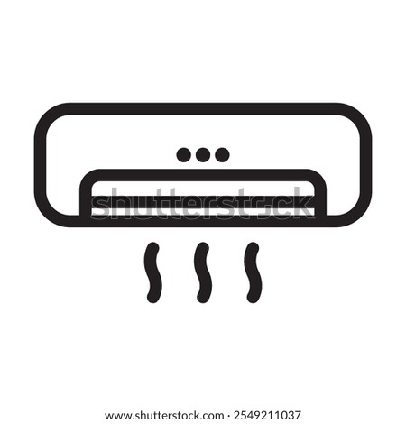 Air conditioner blowing cool air, suitable for home improvement, energy efficiency, temperature control, HVAC service, cooling concept, appliance product advertising.