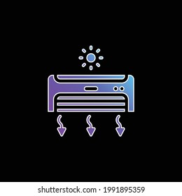 Air Conditioner blue gradient vector icon
