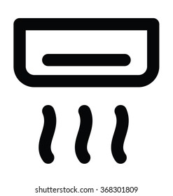 Air Conditioner Bold Line Vector Icon
