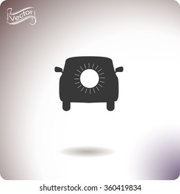 Air conditioner car icon.